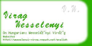 virag wesselenyi business card